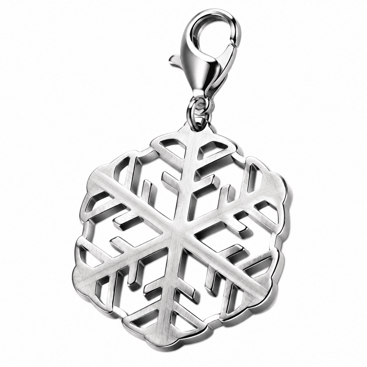 FrostTwist Seasonal 316L Stainless Steel Sculptural Charm