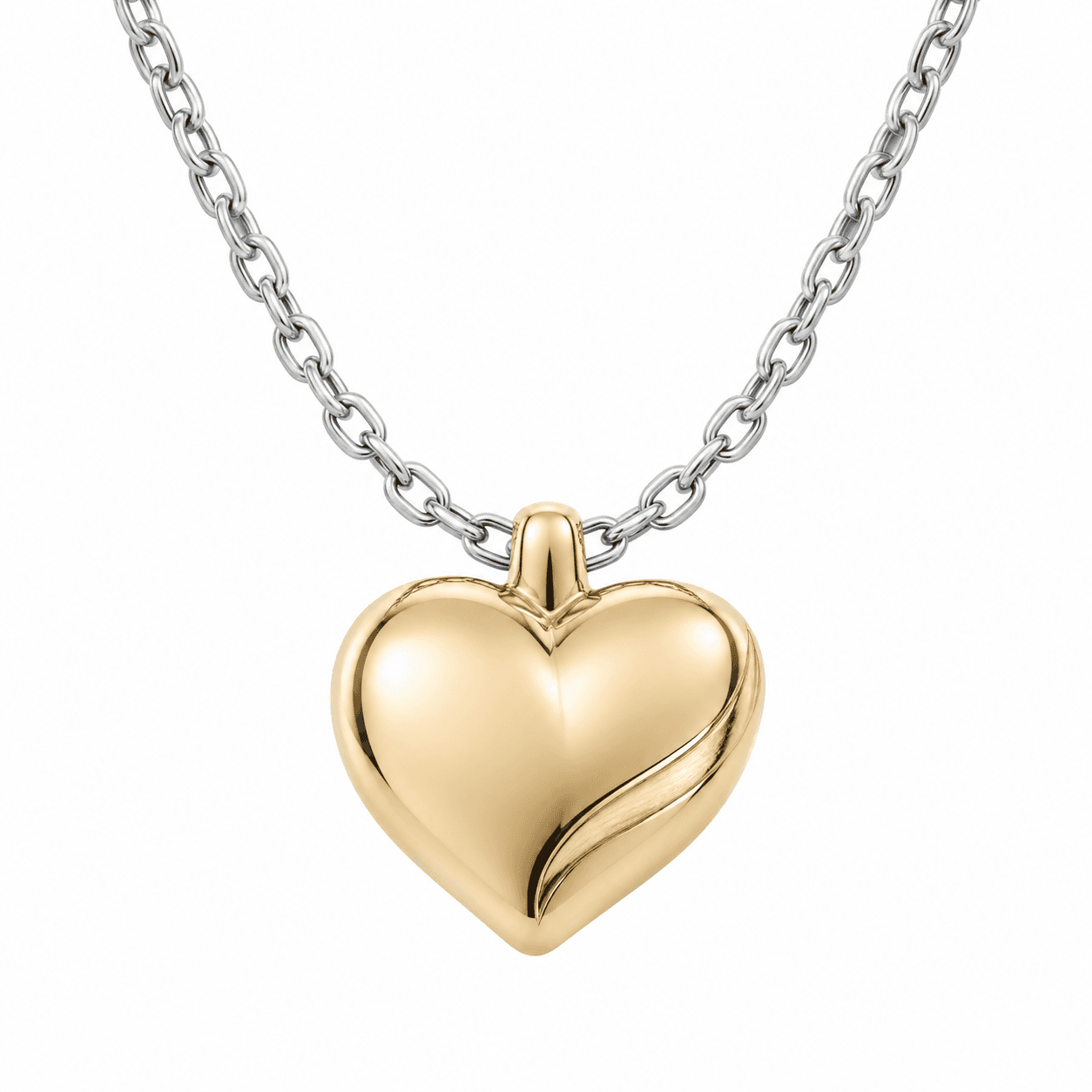 Personalized Sculptural Heart Charm Necklace | OEM/ODM