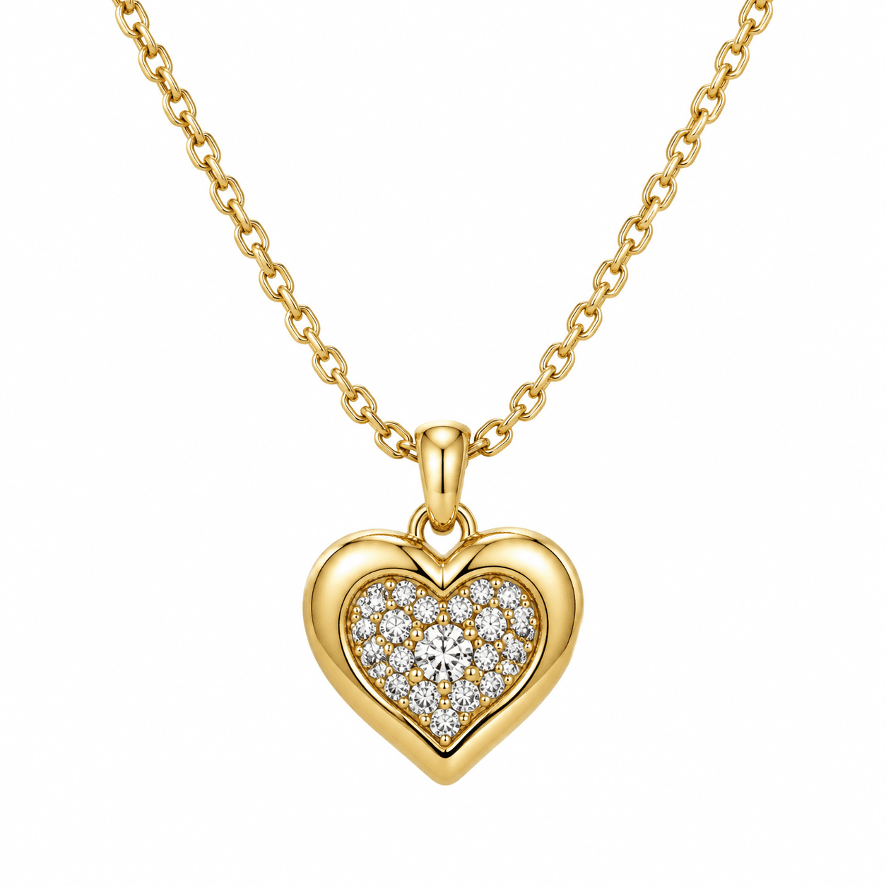 Golden Comet 12mm Crystal Marquise Necklace