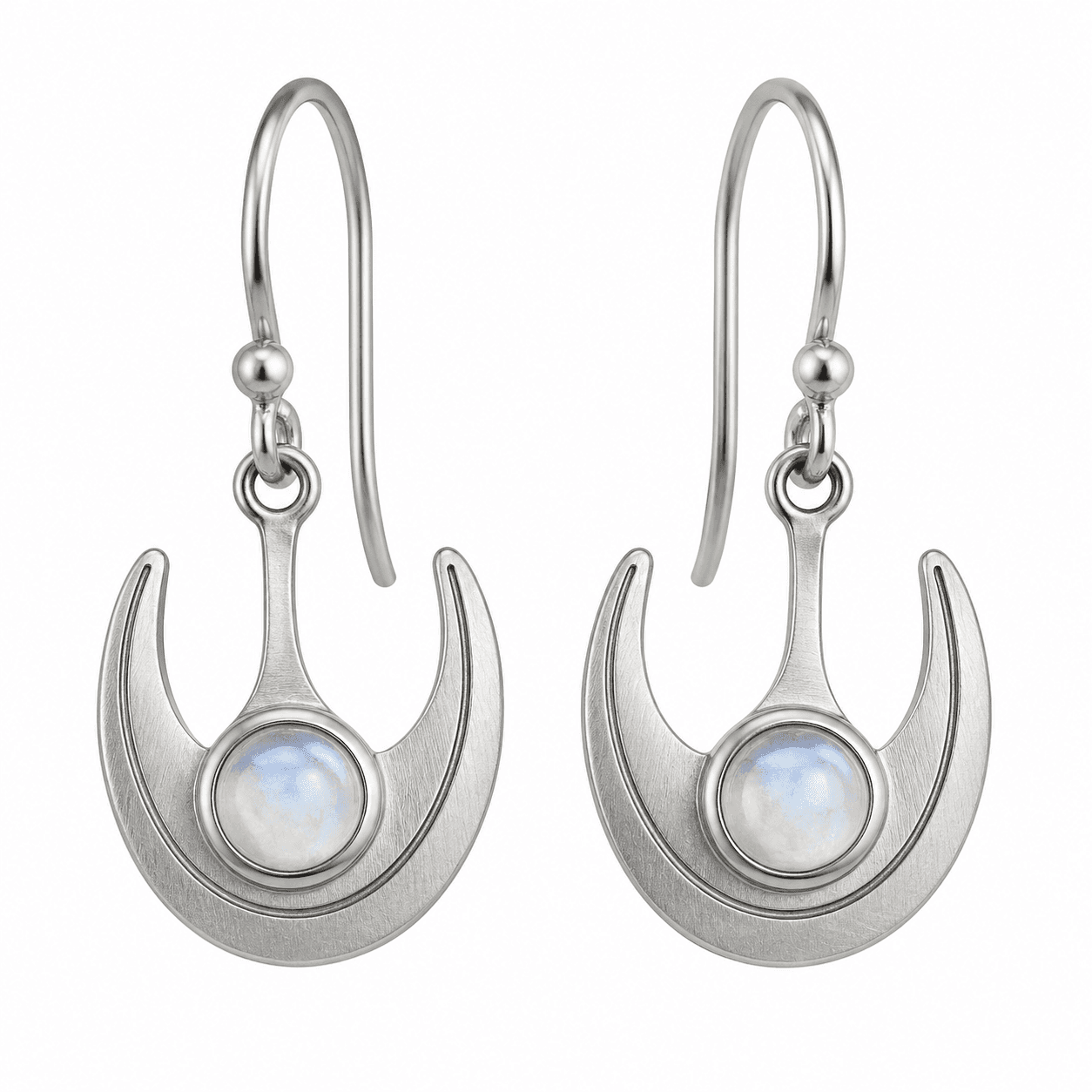 LunaNoir Teardrop Moonstone Earrings 316L Stainless Steel
