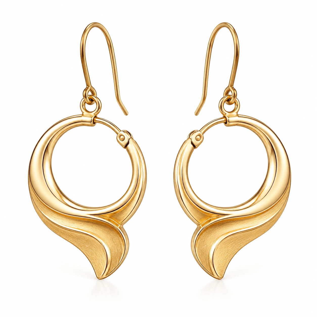 Eclipse Galaxy Spiral 316L Huggie Hoop Earrings