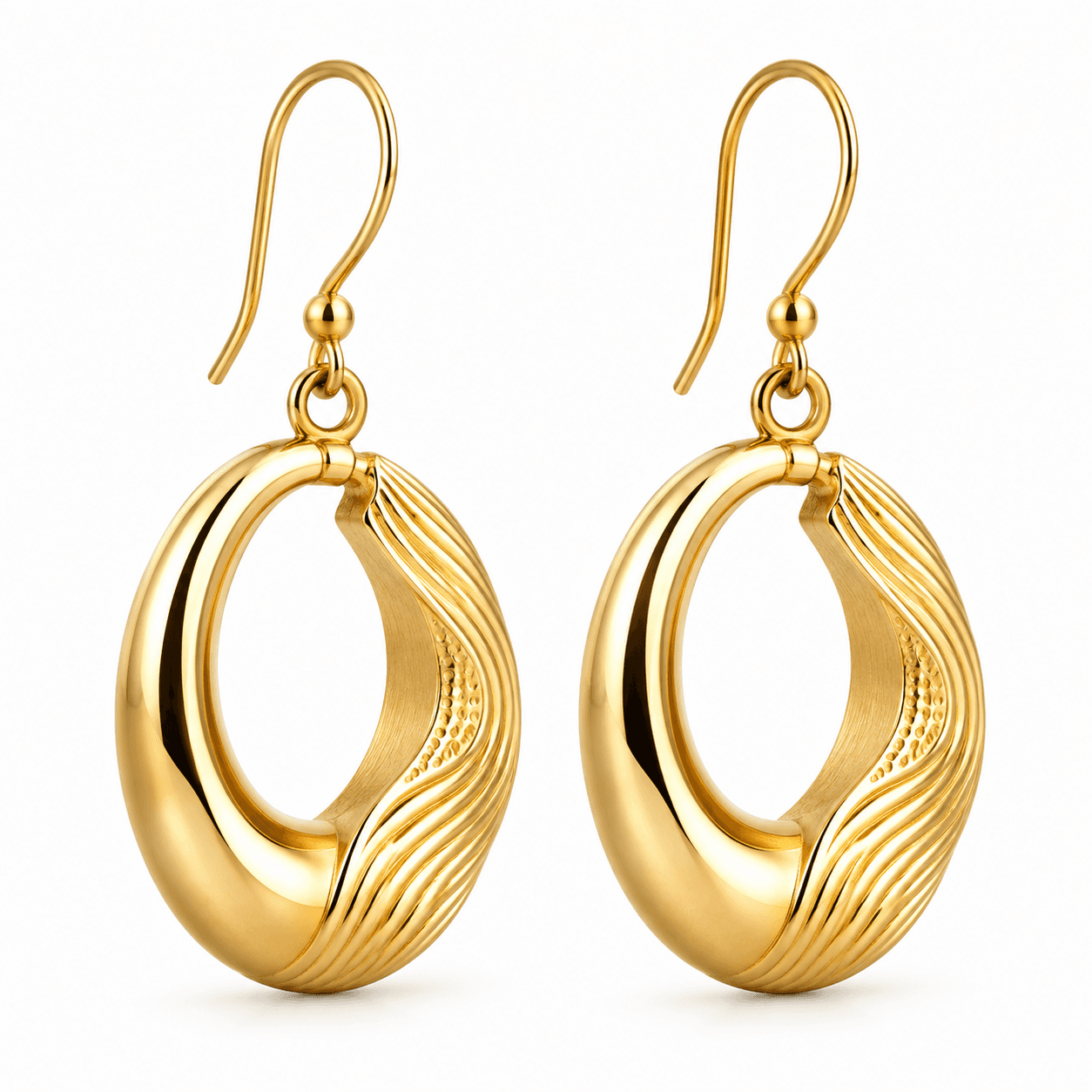 Verdant Monstera Huggie Hoops 316L Stainless Steel Earrings