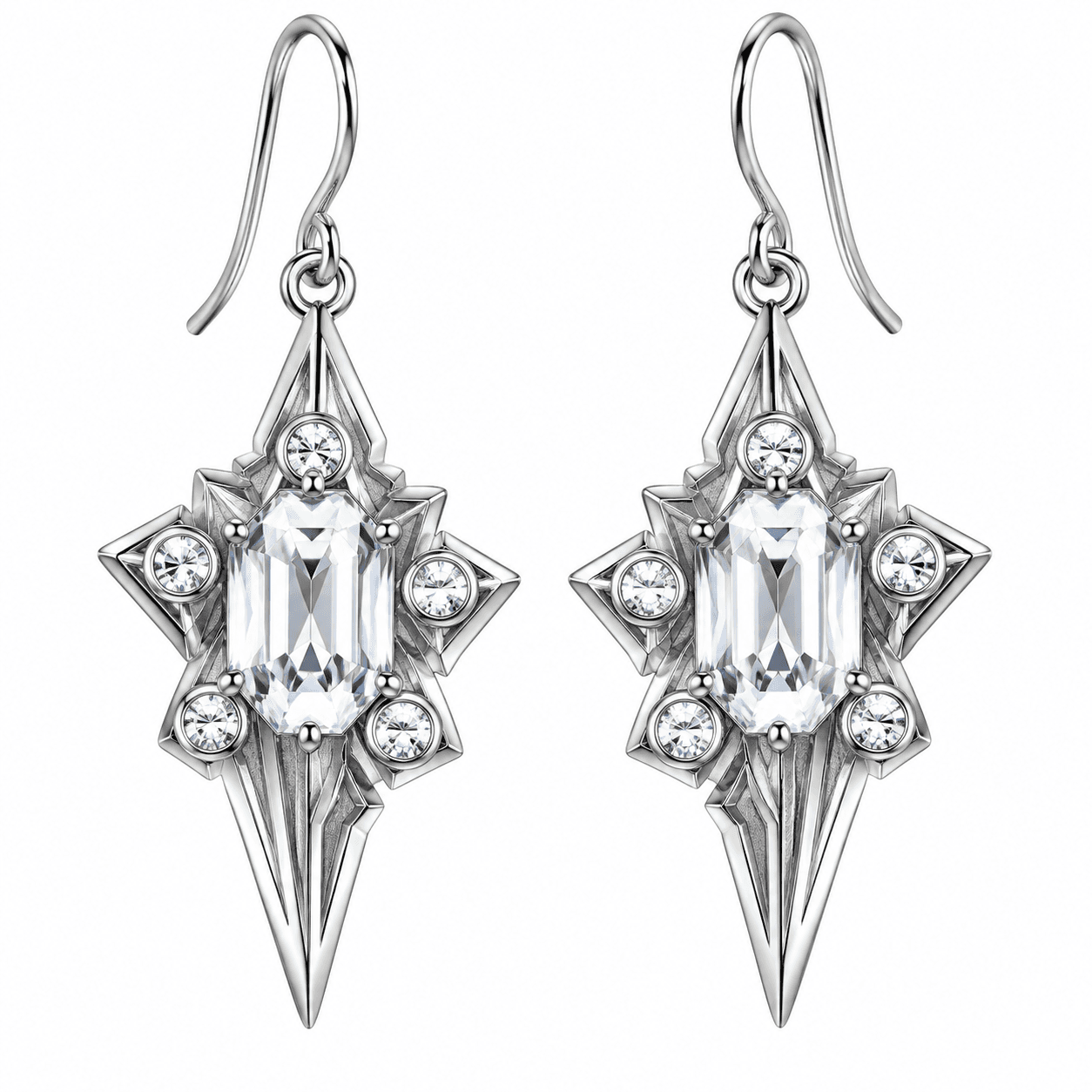 Aurora Flux Exaggerated Crystal Sculptural Earrings