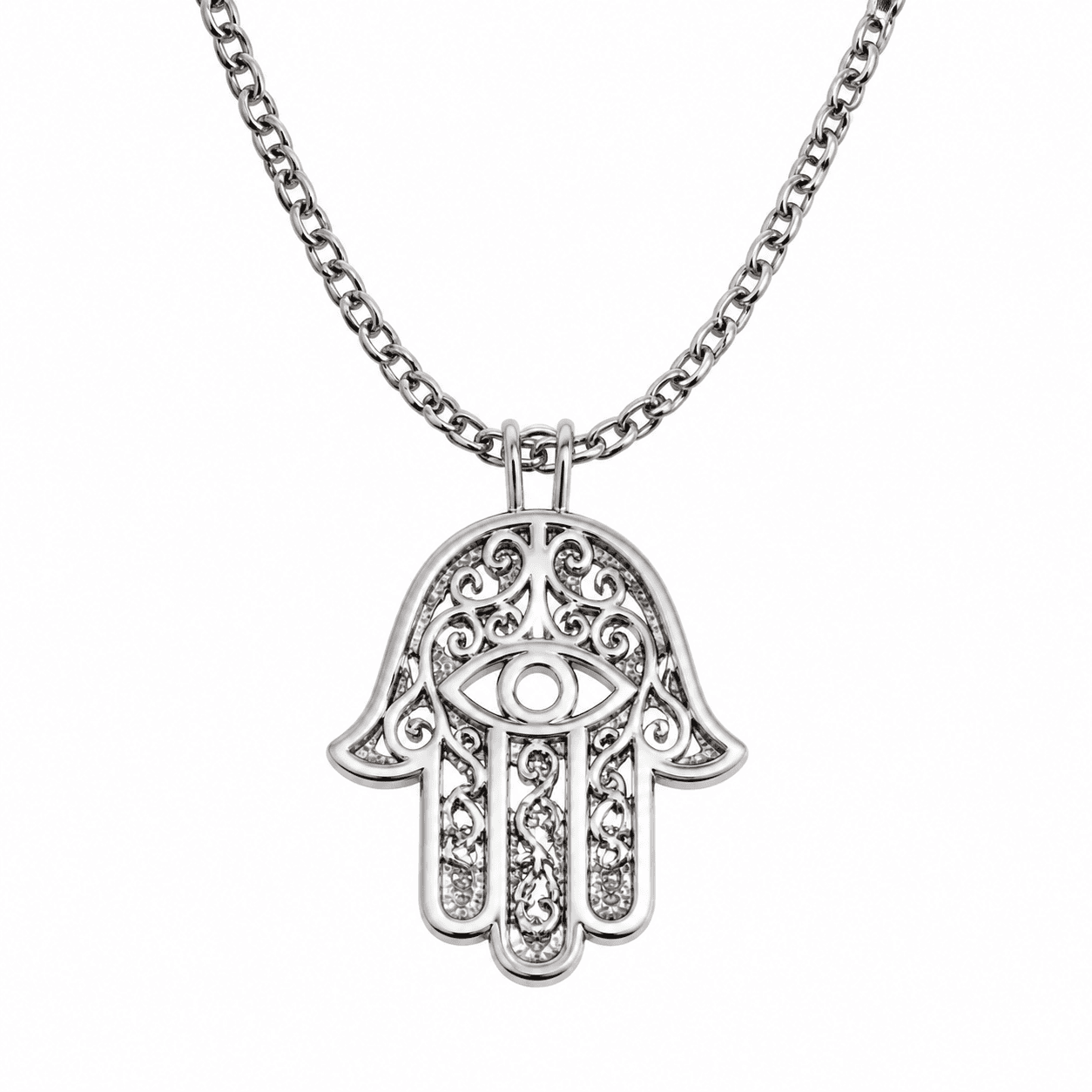 Lattice Hamsa Reverie Choker Stainless Steel Necklace