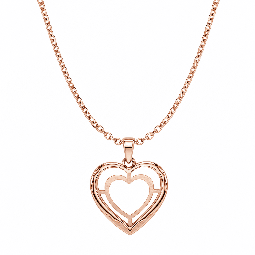 LumenOrbit Circle Necklace 316L Stainless Steel with Silver Plating