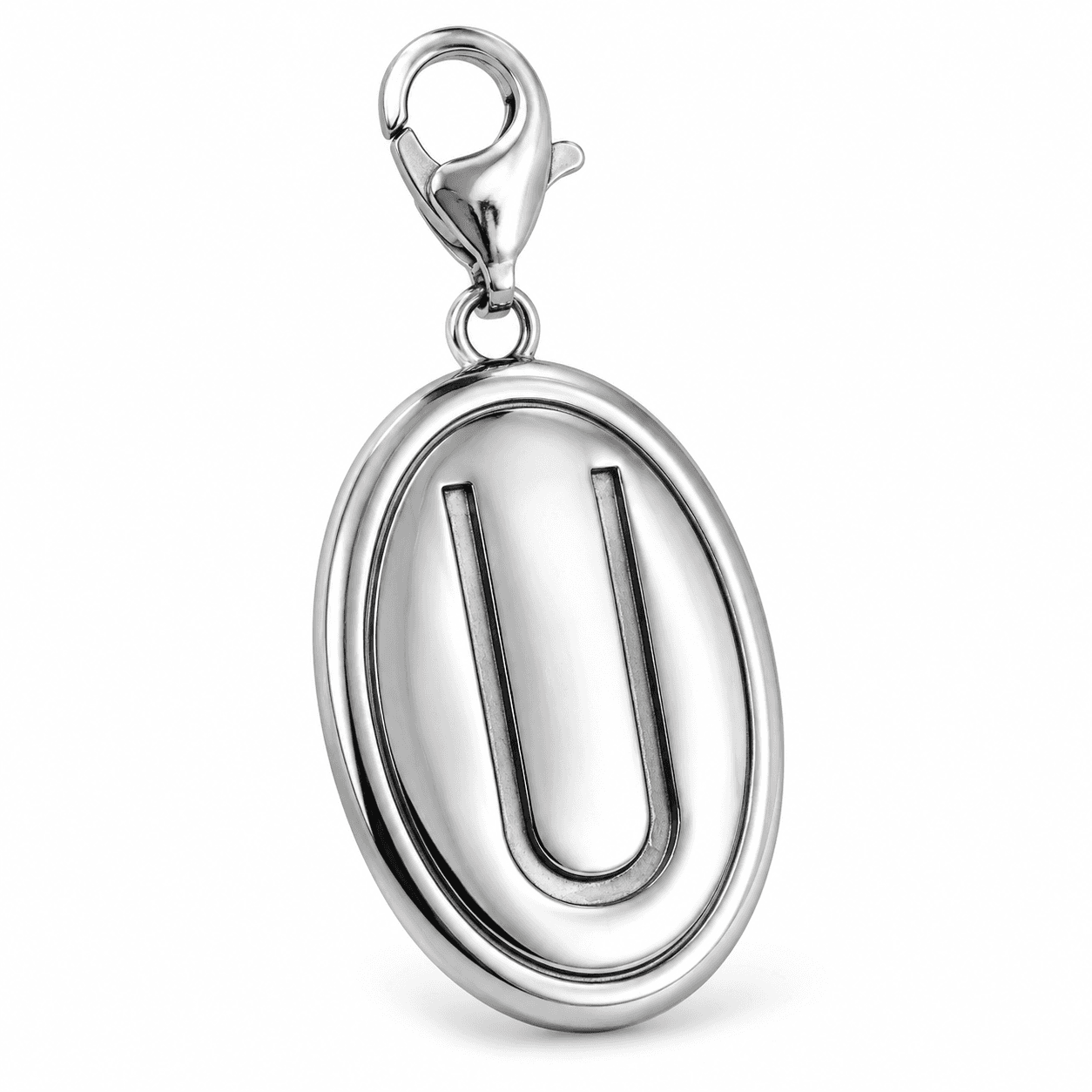 U Flow Oval Bezel Charm