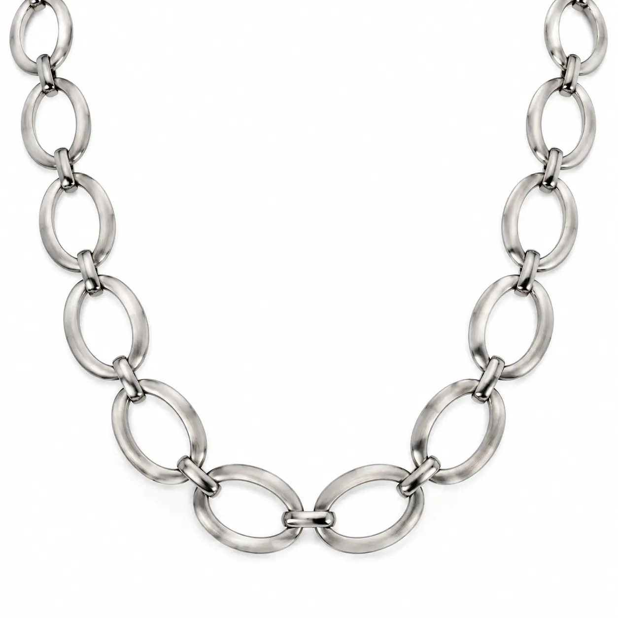 Noir Oval Cutout Bezel Necklace