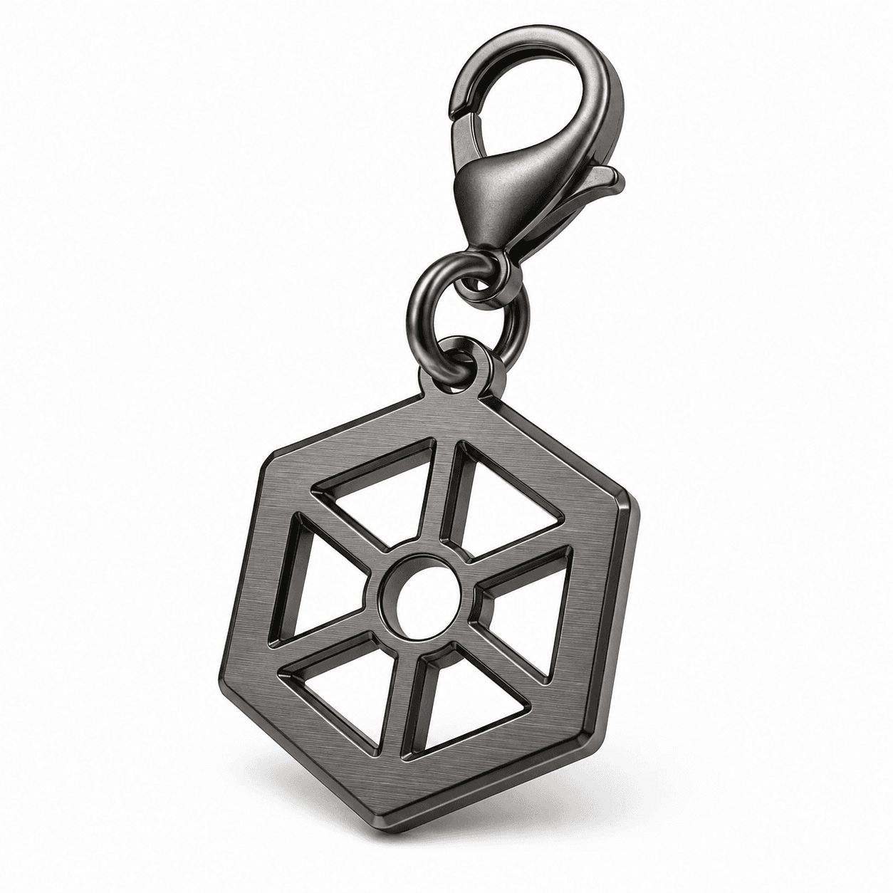 Azure Nebula Shard Charm 316L Stainless Steel Blue PVD