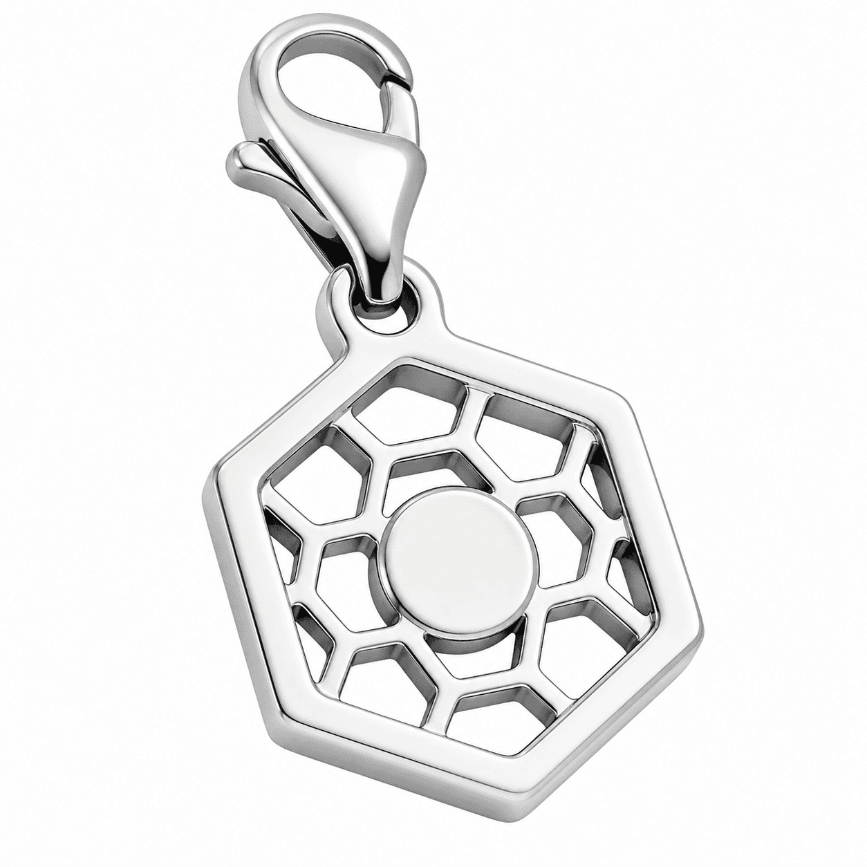 HexaGuard Shield Charm 316L Stainless Steel