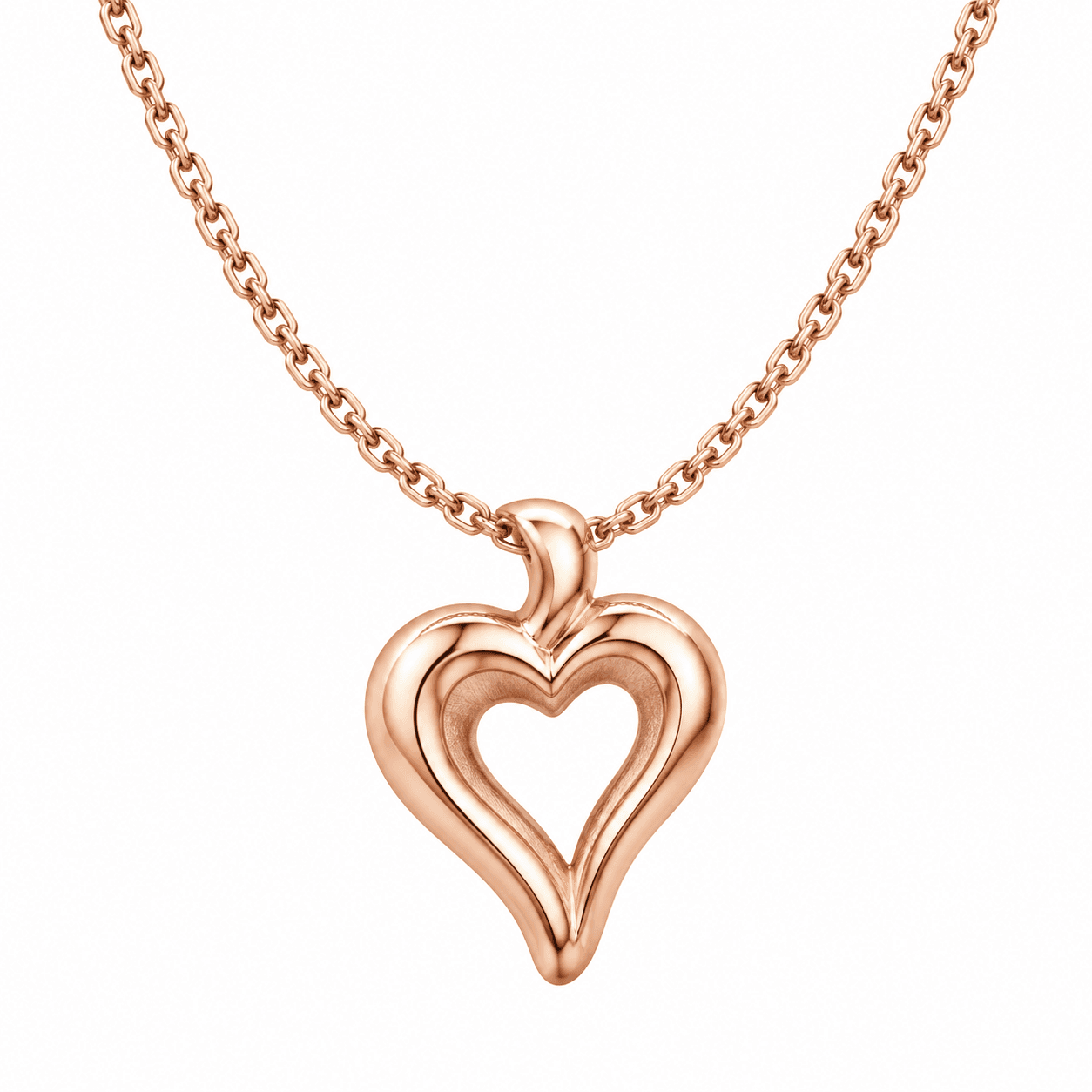 Aurora Eclipse Heart Charm Necklace