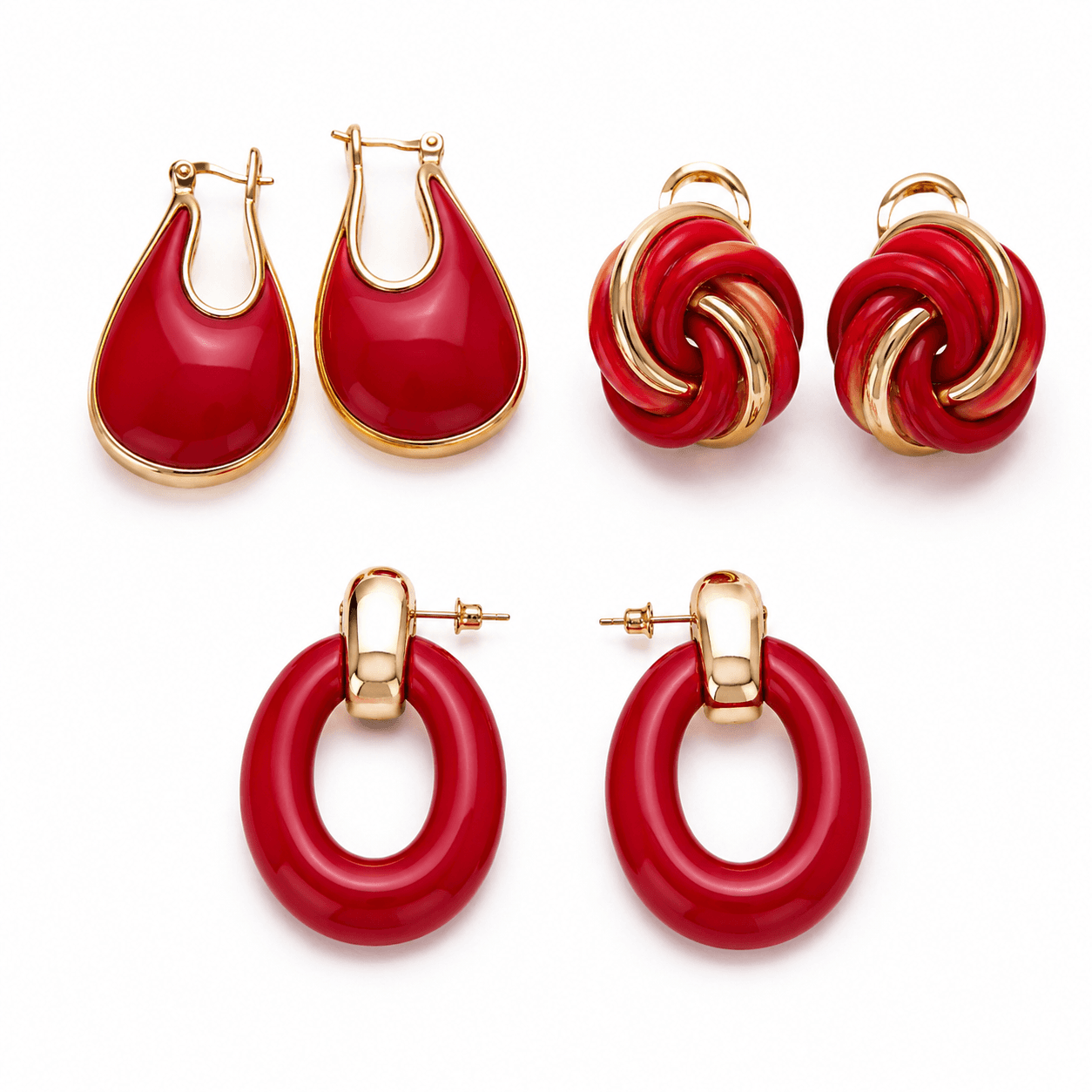Shop big red earrings: Fashion Collection Hub 2026
