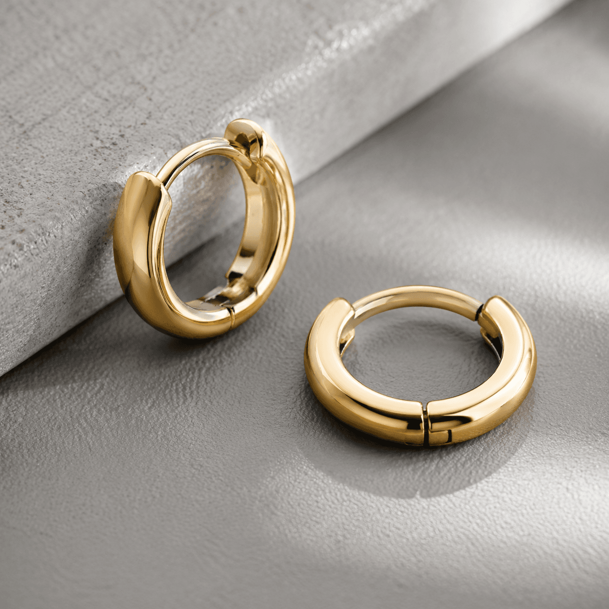water resistant small huggie hoop earrings: Material Guide
