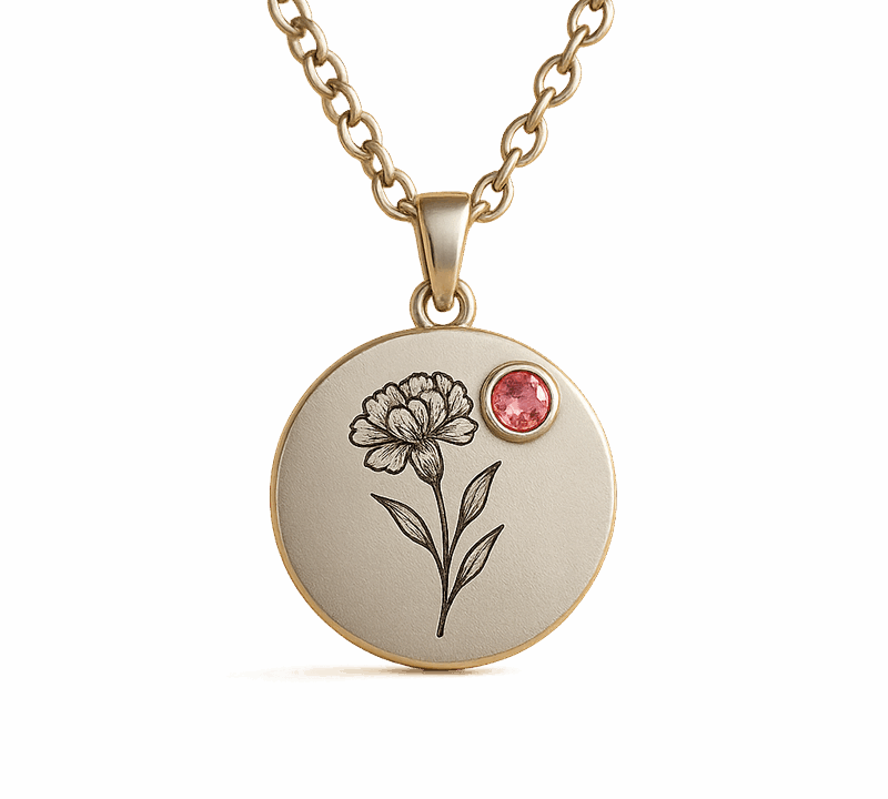 Boost Your Brand with Birth Month Flower Birthstone Necklace and Customized Gold Charm Jewelry