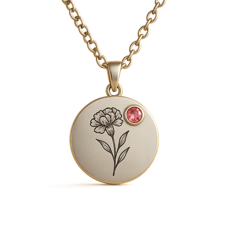 Boost Your Brand with Birth Month Flower Birthstone Necklace and Customized Gold Charm Jewelry