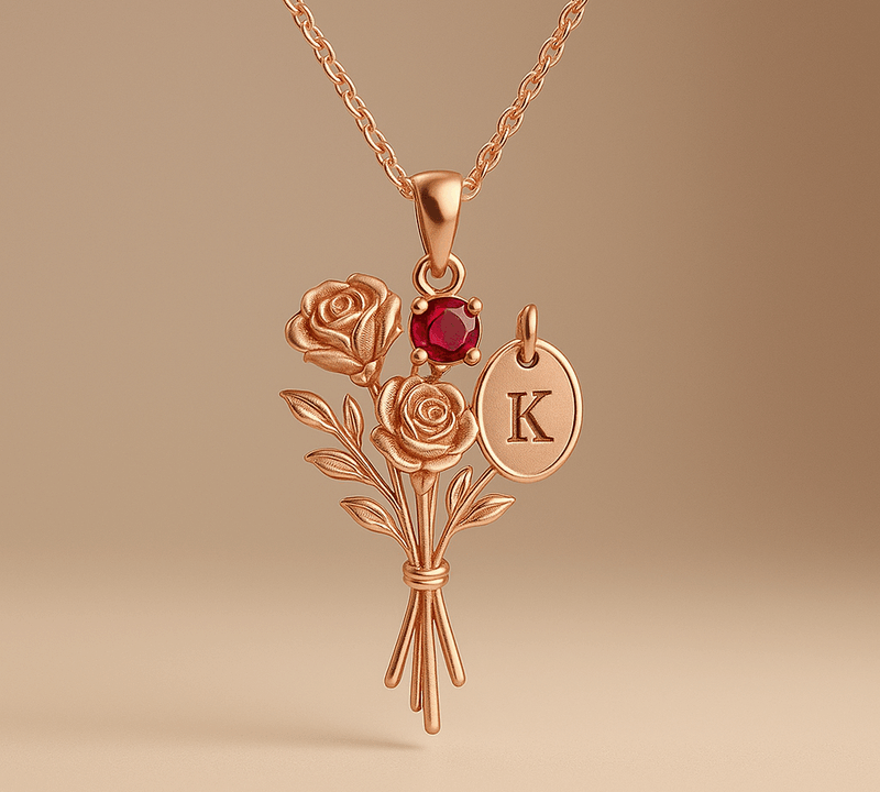 Custom Birth Month Flower Necklace: How Rose Gold Birthstone Bouquet Necklaces and Personalized Flower Birthstone Charm Necklaces Drive Jewelry Business Growth