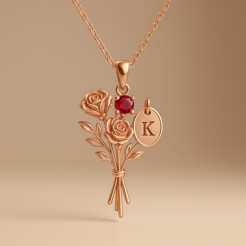 Custom Birth Month Flower Necklace: How Rose Gold Birthstone Bouquet Necklaces and Personalized Flower Birthstone Charm Necklaces Drive Jewelry Business Growth