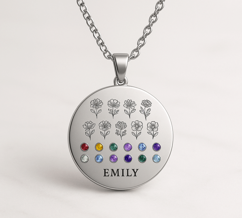 Boost Your Brand with Custom Birth Month Flower Birthstone Necklace Manufacturing: OEM Floral Jewelry Solutions
