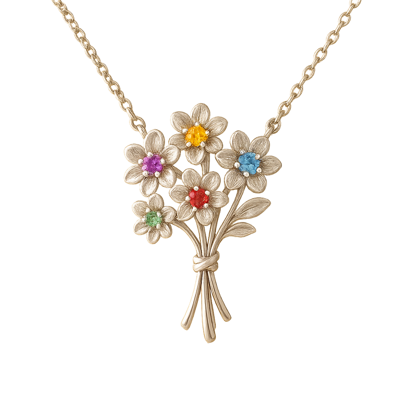 Boost Your Jewelry Brand with Custom Birthstone Flower Bouquet Necklaces and Personalized Designs for Wholesale Success