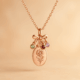 Custom Birth Month Flower Birthstone Necklace: A Trendy Rose Gold Charm Bouquet Necklace for Personalized Birth Flower Birthstone Jewelry Manufacturing