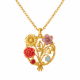 Custom Birth Month Flower Birthstone Gold Charm Bouquet Necklace: The Perfect Personalized Jewelry for Your Wholesale Business Growth
