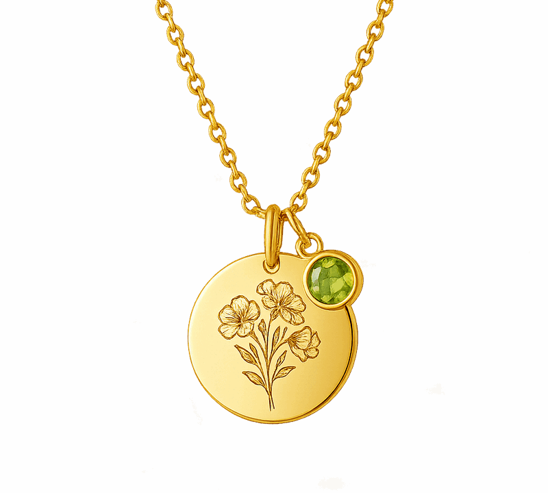TITLE**: Custom Birth Month Flower Necklace: A Perfect Personalized Birthstone Bouquet Necklace for Wholesale Jewelry Businesses