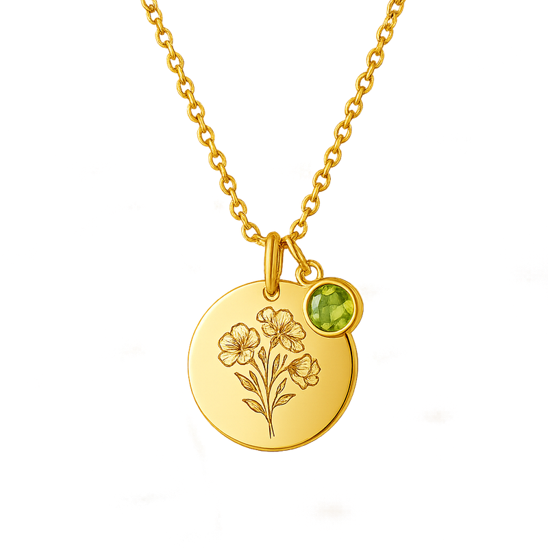 TITLE**: Custom Birth Month Flower Necklace: A Perfect Personalized Birthstone Bouquet Necklace for Wholesale Jewelry Businesses