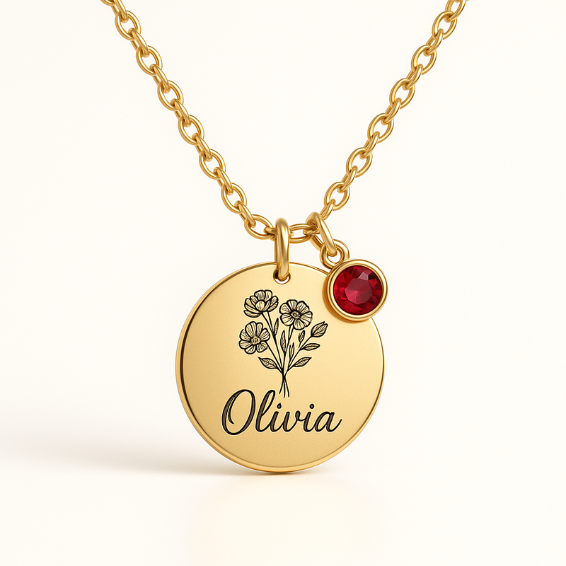 Custom Birth Month Flower Birthstone Necklace: High-Margin Wholesale Jewelry with Personalized Design Options