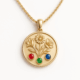Custom Birth Month Flower Birthstone Gold Charm Bouquet Necklace: Personalized Jewelry for Your Wholesale Business Growth