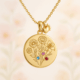 Boost Jewelry Brand Growth with Custom Birth Month Flower Birthstone Gold Charm Bouquet Necklace Manufacturing