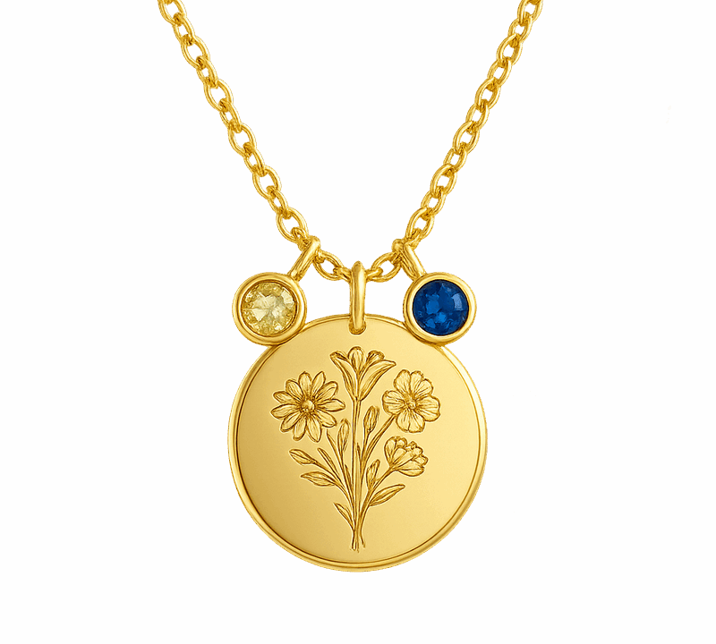 Boost Your Jewelry Business with Custom Birth Month Flower Necklaces: Wholesale Gold Charm Birthstone Necklaces & Personalized Birthstone Bouquet Designs