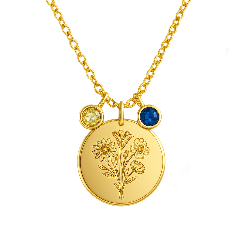 Boost Your Jewelry Business with Custom Birth Month Flower Necklaces: Wholesale Gold Charm Birthstone Necklaces & Personalized Birthstone Bouquet Designs