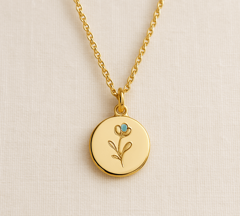 Custom Birth Month Flower Necklace: A Profitable OEM Trend for Personalized Birthstone Gold Charm Jewelry