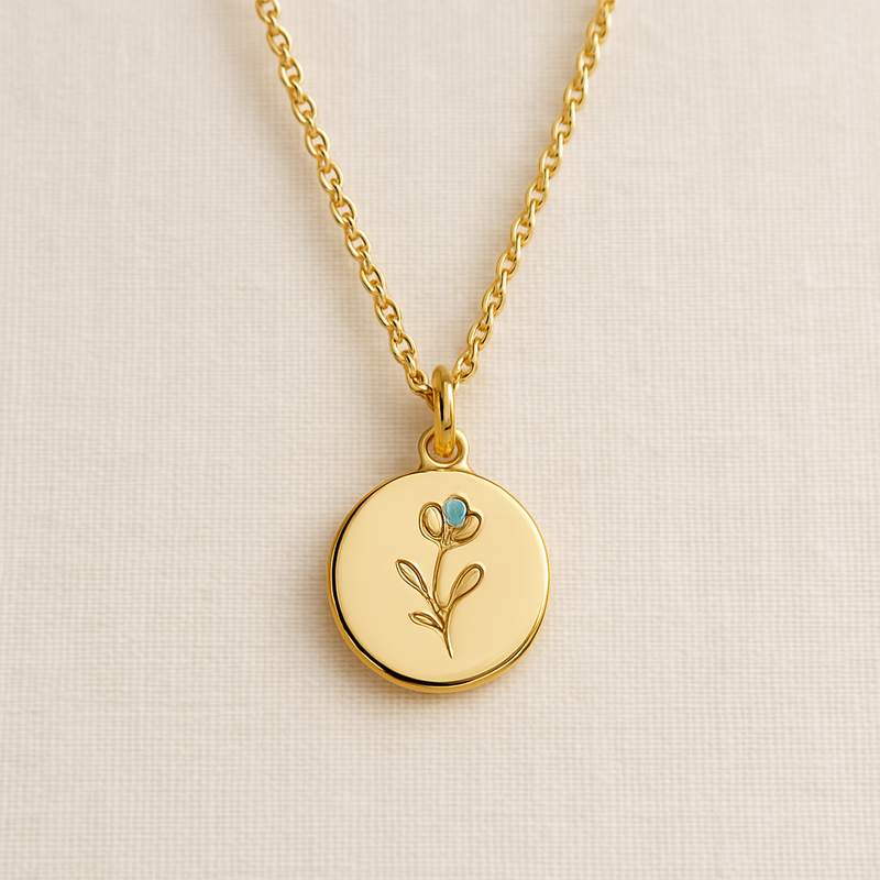 Custom Birth Month Flower Necklace: A Profitable OEM Trend for Personalized Birthstone Gold Charm Jewelry