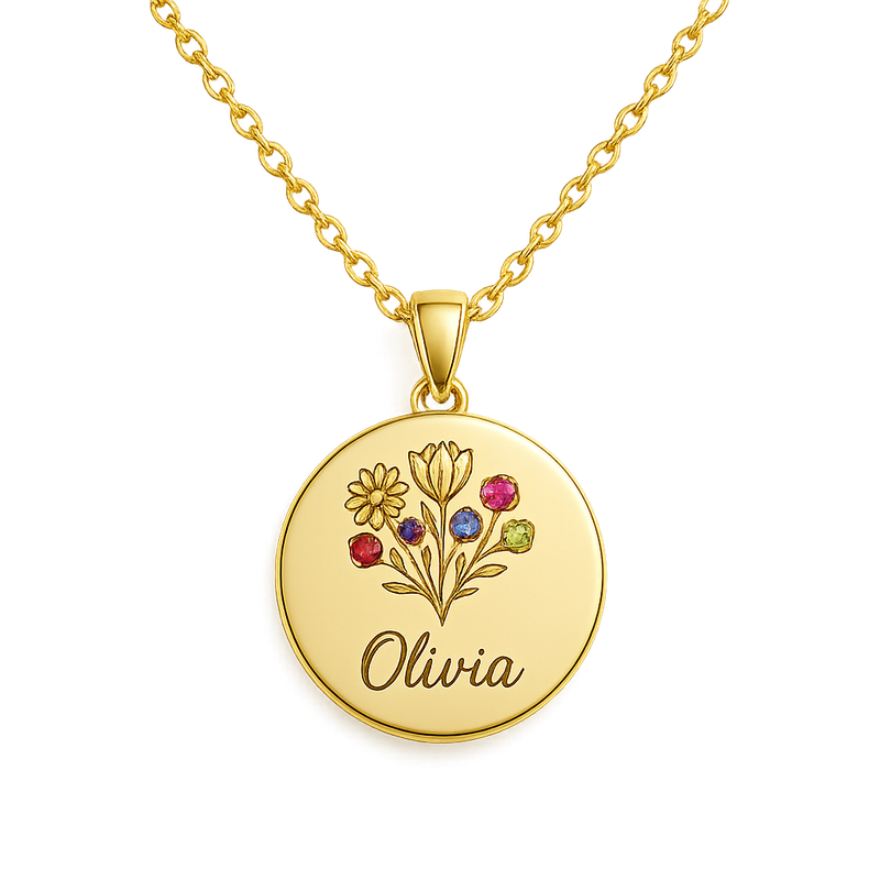 Custom Birthstone Charm Necklace Manufacturing: Unlocking Wholesale Opportunities with Gold Charm Birthstone Bouquet and Personalized Birth Month Flower Necklaces