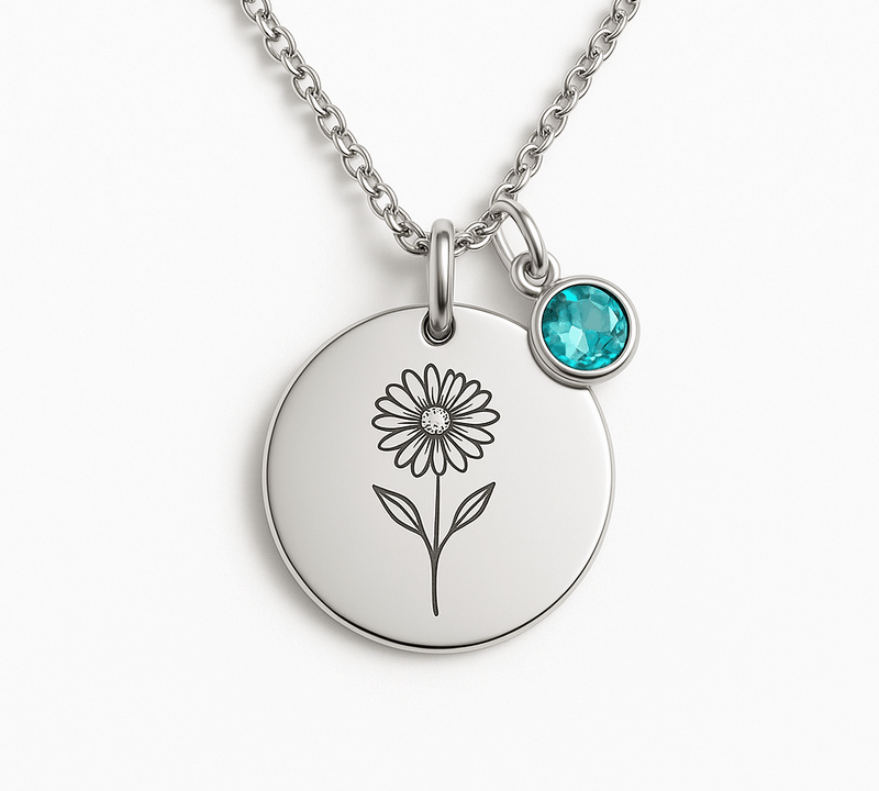 Boost Your Jewelry Business with Custom Birth Month Flower Birthstone Necklace Manufacturing: Low MOQ, High Demand