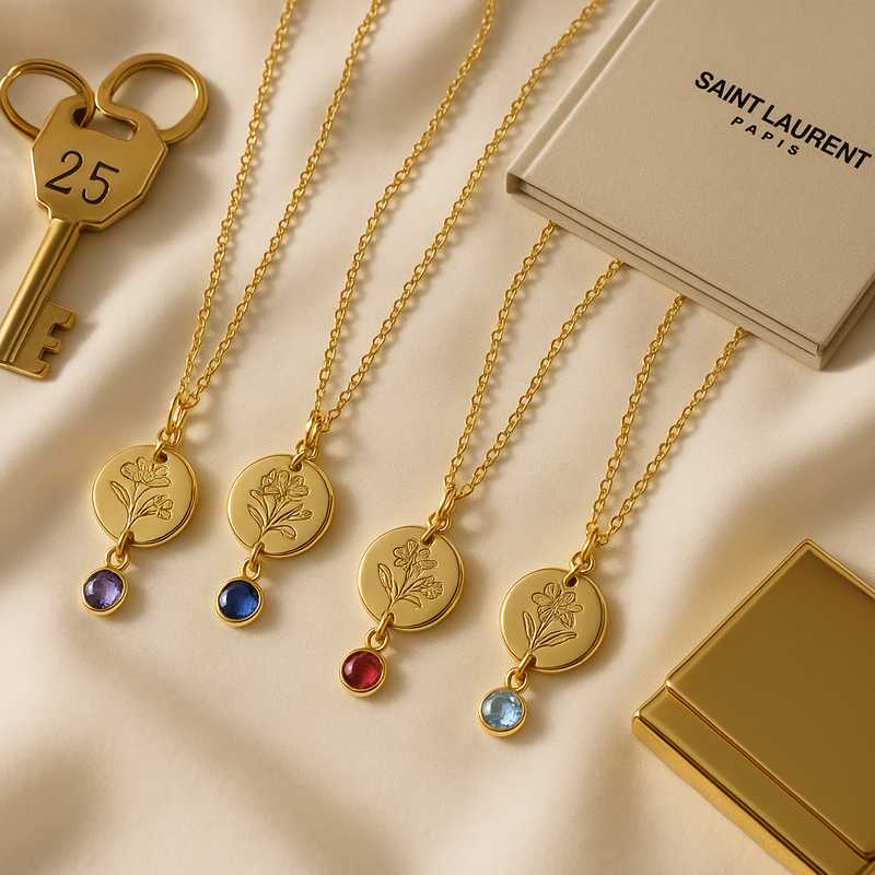 Custom Birthstone Charm Necklaces for Industry Solutions - 特色图片