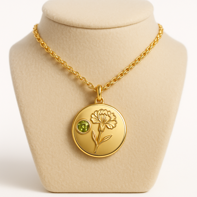 Boost Your Jewelry Brand with Custom Birth Flower Birthstone Necklace Designs: Low MOQ OEM Solutions for Growth