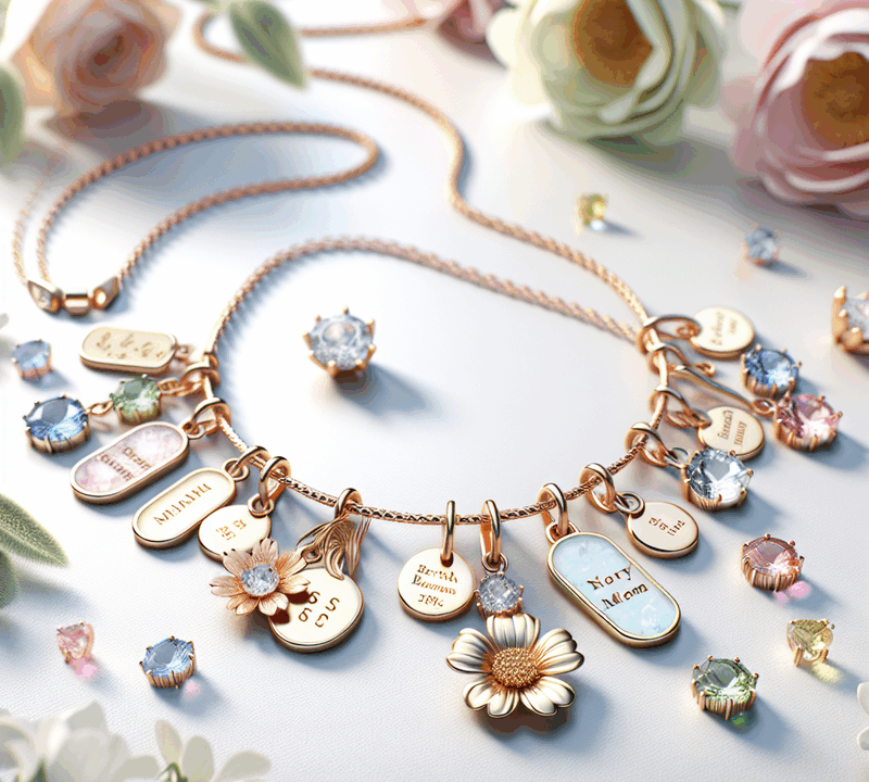 Boost Your Jewelry Business with Custom Birthstone Flower Charm Necklaces: Personalized Birth Month Flower Necklaces & Unique Birthstone Charm Jewelry Manufacturing Services