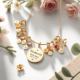 Custom Birth Month Flower Necklace: Personalize Birthstone Charm Jewelry for Wholesale Success