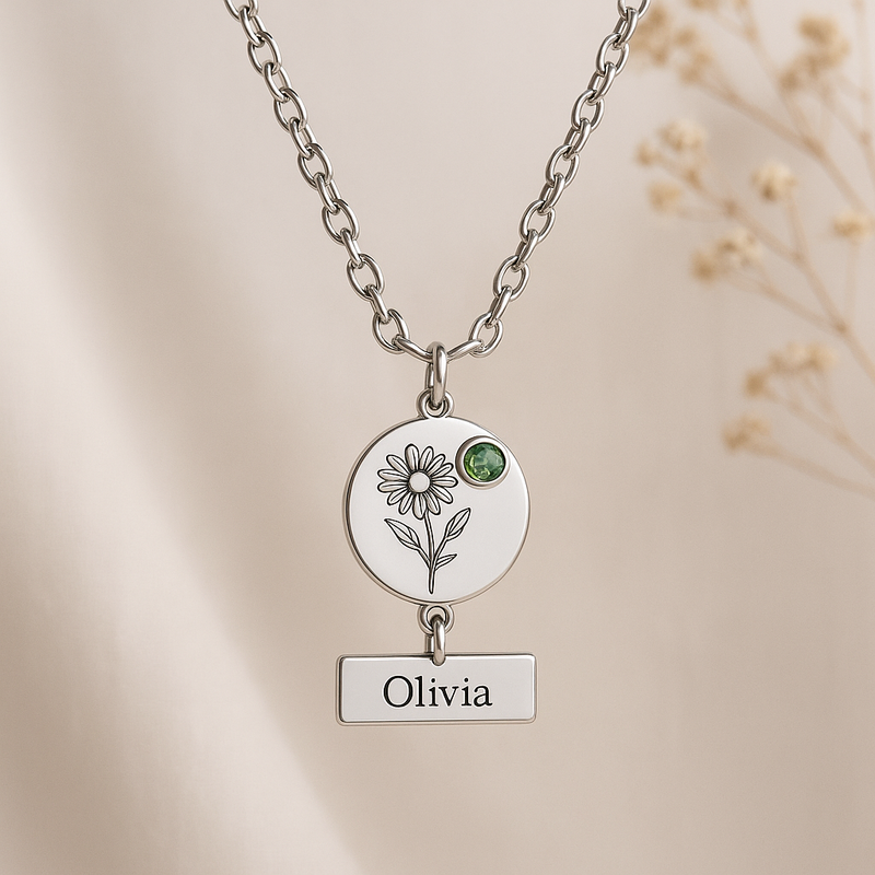User is a professional content creator for the OEM/ODM stainless steel jewelry industry, skilled in writing informative, SEO-optimized blog posts using valid HTML format that attract potential business clients.**TITLE**: Custom Birth Month Flower Necklace: The Perfect Personalized Floral Birthstone Jewelry for Your Wholesale Business
