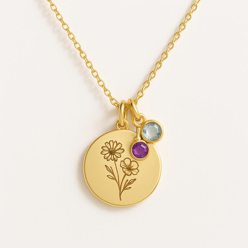 Custom Birth Month Flower Birthstone Gold Charm Bouquet Necklace: A Growing Trend in Personalized Jewelry for Wholesale Manufacturers