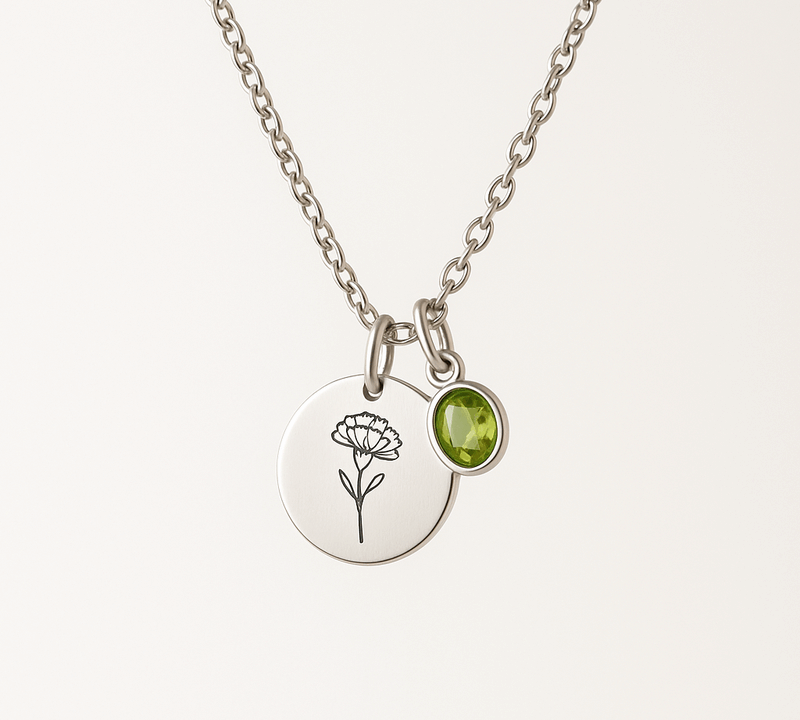 Custom Birth Month Flower Birthstone Charm Necklace: A Lucrative Trend for Wholesale Stainless Steel Jewelry Manufacturers