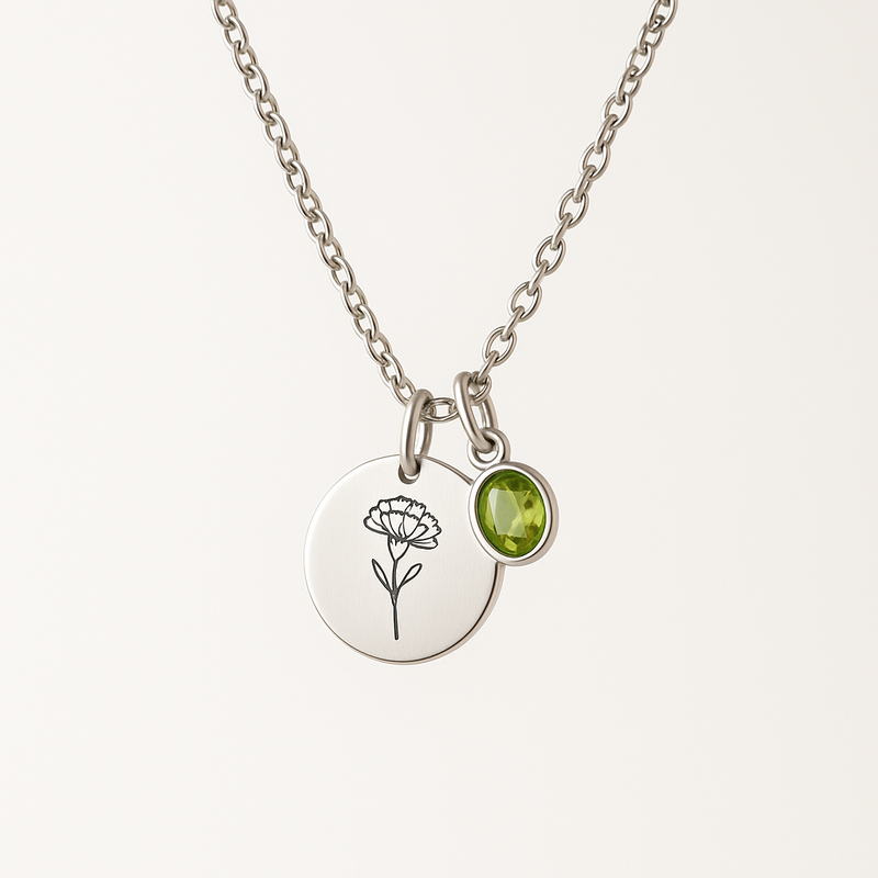 Custom Birth Month Flower Birthstone Charm Necklace: A Lucrative Trend for Wholesale Stainless Steel Jewelry Manufacturers