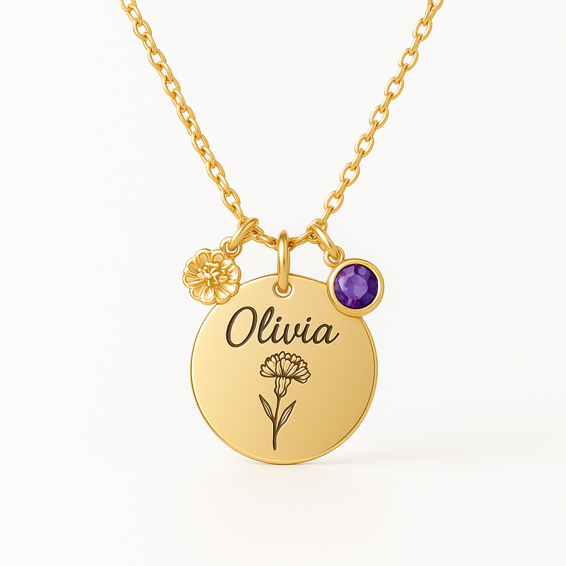 Boost Your Jewelry Business with Custom Birth Month Flower Birthstone Charm Necklace Manufacturing: Low MOQ, High ROI