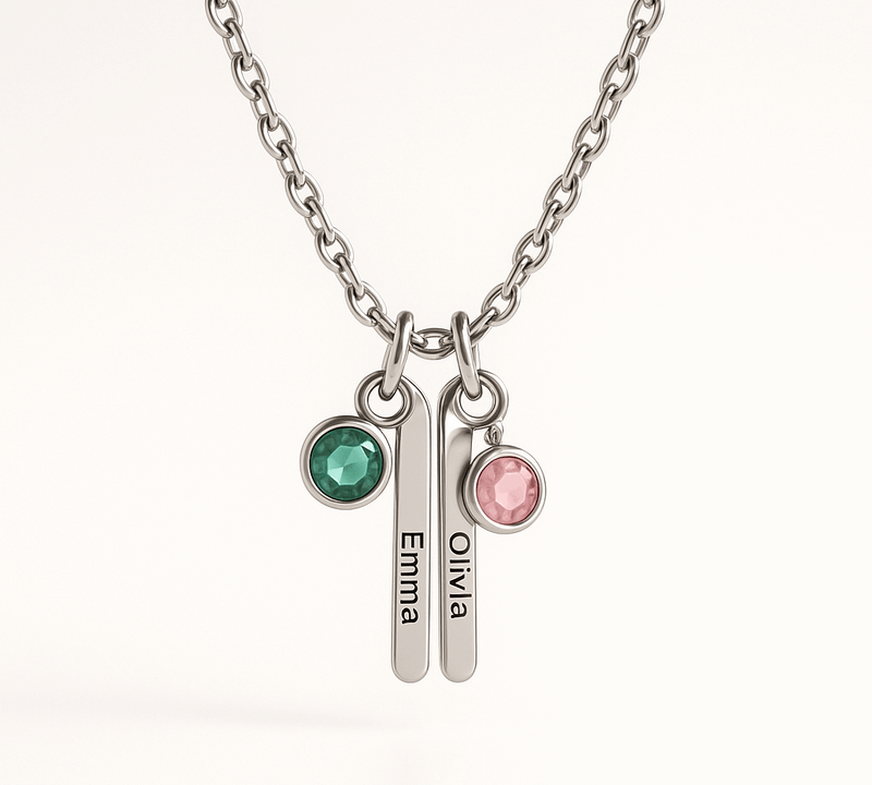 Boost Business Growth with Custom Birthstone Charm Necklace Manufacturing: Low MOQ & Durable Stainless Steel Designs