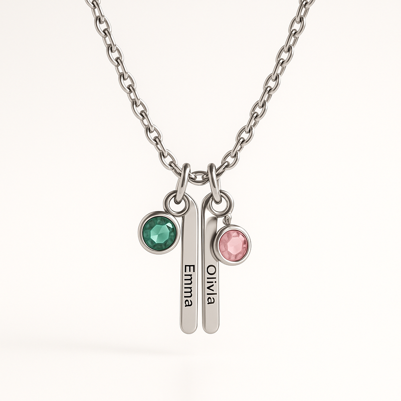 Boost Business Growth with Custom Birthstone Charm Necklace Manufacturing: Low MOQ & Durable Stainless Steel Designs