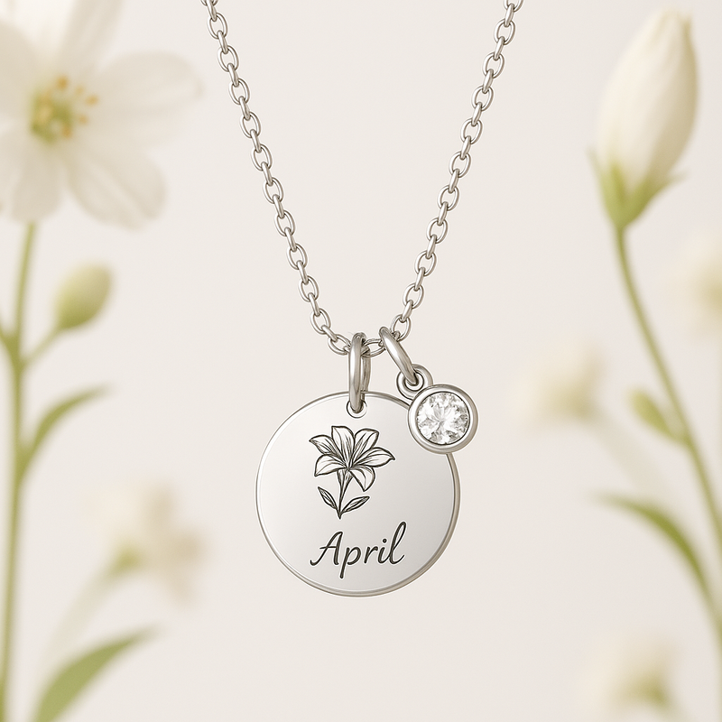 Custom Birth Month Flower Birthstone Charm Necklace: Boost Your Jewelry Business with Durable, Custom Floral Designs