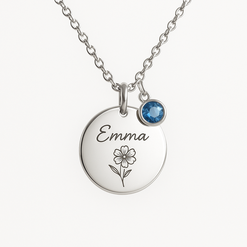 Custom Birth Month Flower Birthstone Charm Necklace: The Perfect Personalized Jewelry for Wholesale Manufacturing