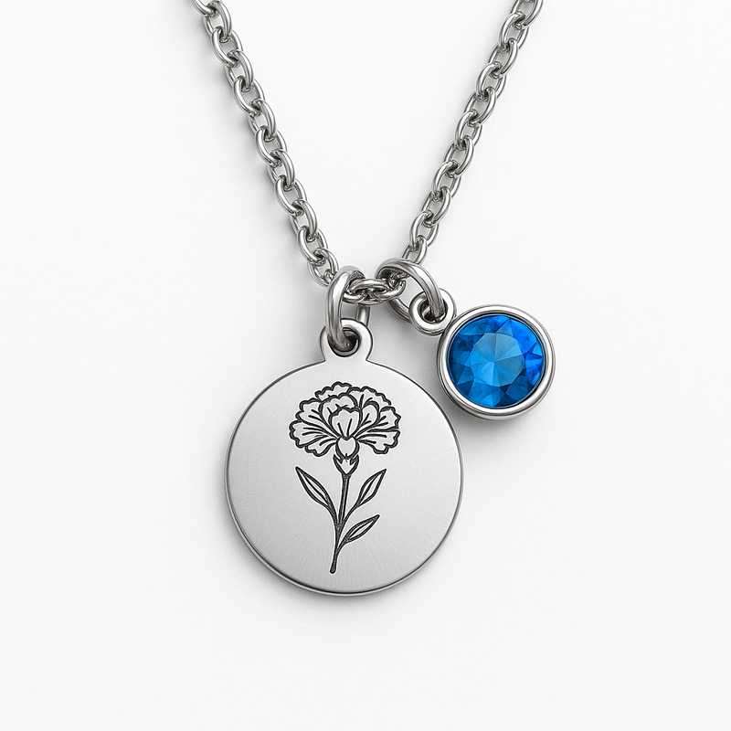 Seasonal Charm: Custom Birth Month Flower & Birthstone Necklaces - Featured Image