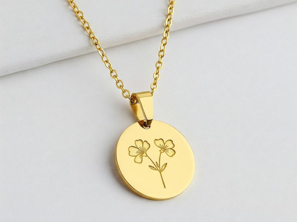 5.14 dedicate womens gift custom birth month flower birthstone charm bouquet necklace 21